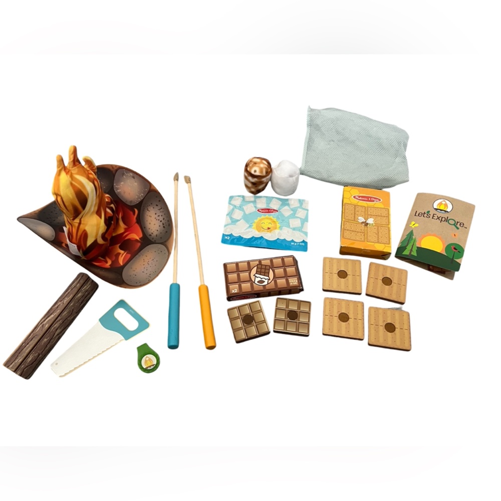 EUC - Melissa and Doug Let’s Explore Camping Play Set